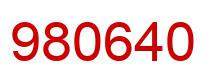 Number 980640 red image