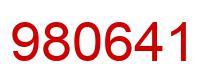 Number 980641 red image
