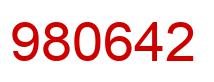 Number 980642 red image