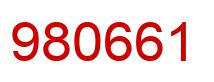 Number 980661 red image