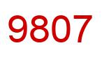 Number 9807 red image