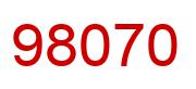 Number 98070 red image