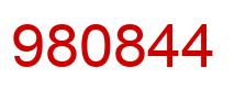 Number 980844 red image