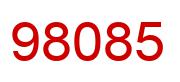 Number 98085 red image