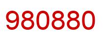 Number 980880 red image