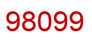 Number 98099 red image