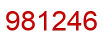 Number 981246 red image
