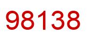 Number 98138 red image