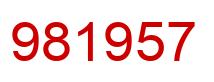 Number 981957 red image