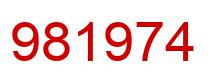 Number 981974 red image