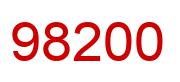 Number 98200 red image
