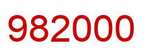 Number 982000 red image
