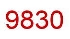 Number 9830 red image