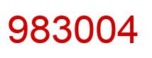 Number 983004 red image