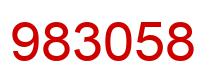 Number 983058 red image