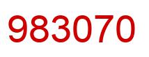 Number 983070 red image