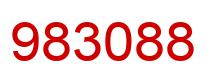 Number 983088 red image