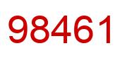 Número 98461 imagen rojo