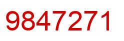 Number 9847271 red image