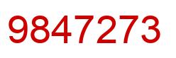Number 9847273 red image