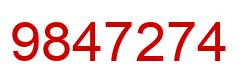 Number 9847274 red image