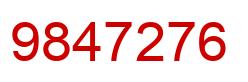 Number 9847276 red image