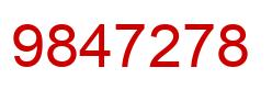 Number 9847278 red image