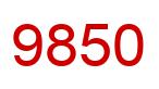 Number 9850 red image