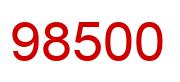 Number 98500 red image