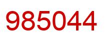 Number 985044 red image