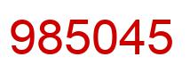 Number 985045 red image