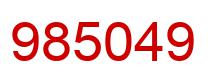 Number 985049 red image