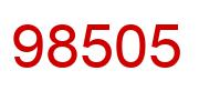 Number 98505 red image