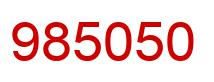 Number 985050 red image