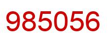 Number 985056 red image
