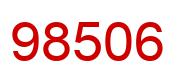 Number 98506 red image