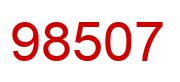 Number 98507 red image