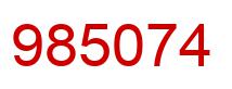 Number 985074 red image