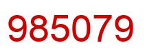 Number 985079 red image