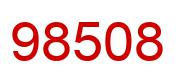 Number 98508 red image