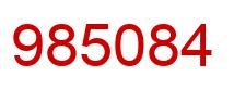 Number 985084 red image