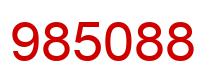 Number 985088 red image