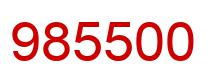 Number 985500 red image