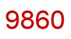 Number 9860 red image
