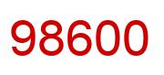 Number 98600 red image