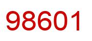 Number 98601 red image