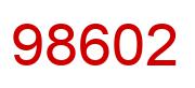 Number 98602 red image