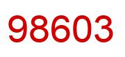 Number 98603 red image