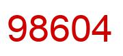 Number 98604 red image