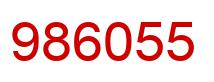 Number 986055 red image